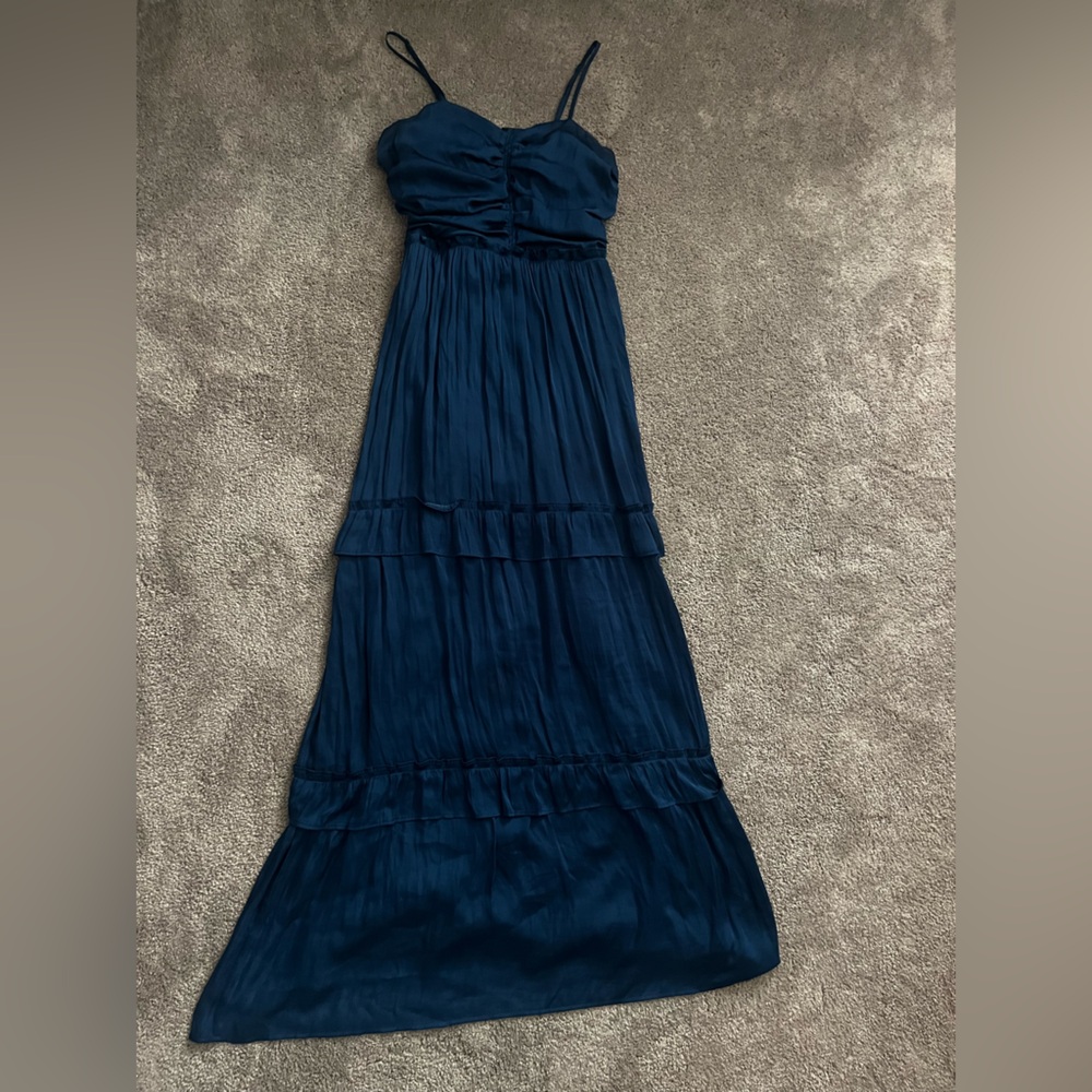 Crystal Doll Midnight Blue/Cyan Thin Strap Dress
